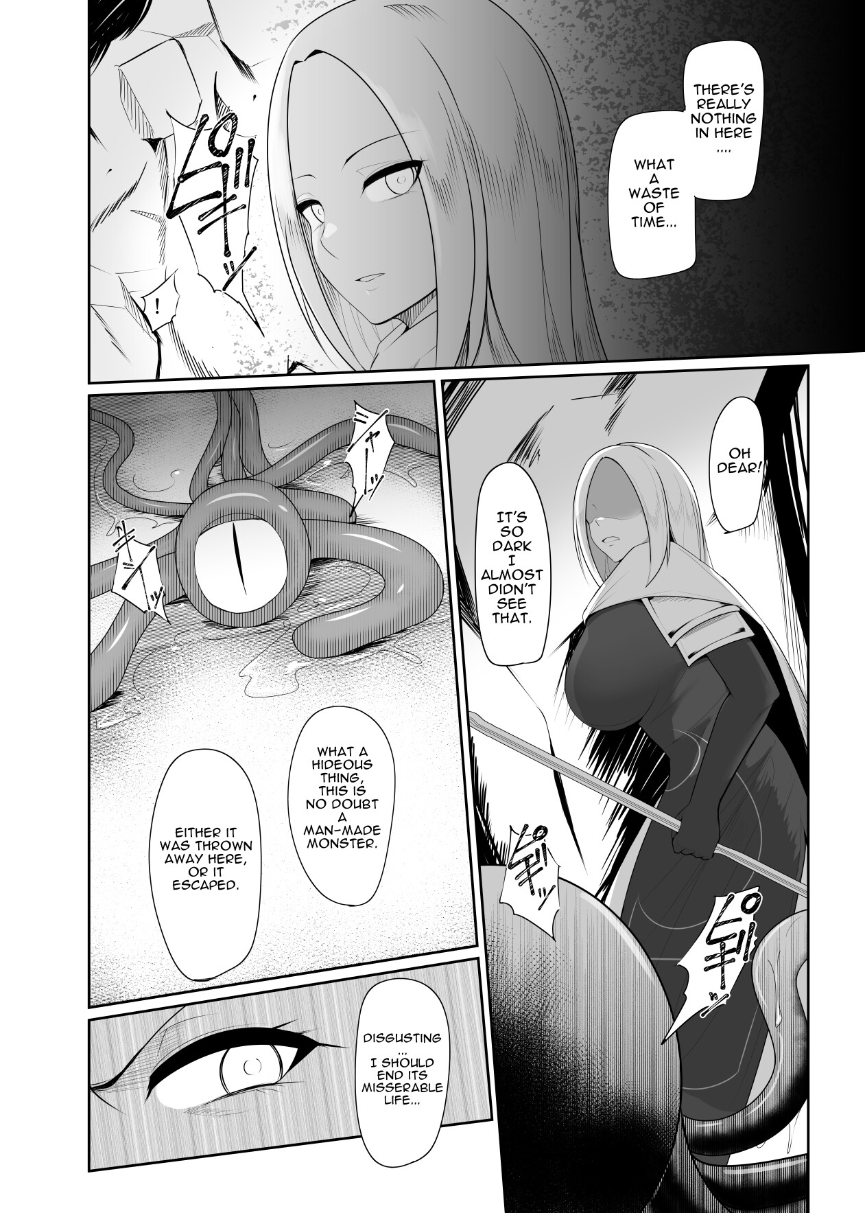 Hentai Manga Comic-Tentacle Parasite - A Female Sorceress is Helplessly Subjugated-Read-3